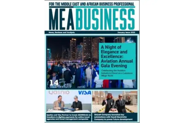 MEA Business Magazine January 2025 cover headlining “A Night of Elegance and Excellence: Aviation Annual Gala Evening”